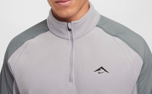 Nike Trail Polartec 1/4 Zip Fleece Laufoberteil grau FV9962-078 Herren XXXL - Bild 6 von 7
