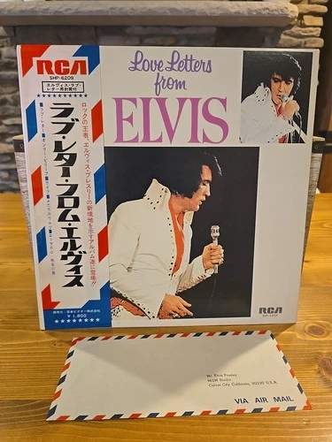 Love Letters From Elvis Presley 1971 Japan Import Vinyl w/ OBI & Letter SHP-6209