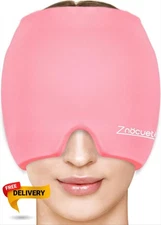 Migraine Headache Relief Cap Hat Full Head Ice Pack Wrap Cooling Gel Ice Beanie