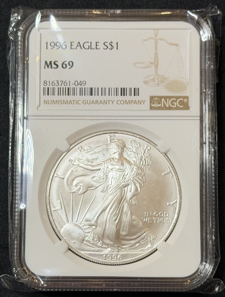 1996 American Silver Eagle NGC MS69 NO RESERVE | eBay