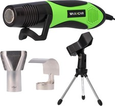 Waxacar Mini Heat Gun Adjustable Temp with 2 Nozzles, Support Bracket & Bag