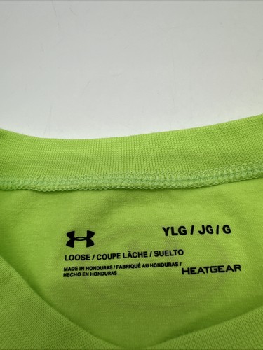 Under Armour T-Shirt Youth Boy Large Graphic Print Green ..#31849 - Picture 3 of 9