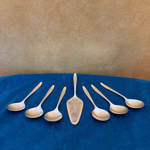Vintage Rodd Stardust Silver Plated Desserts Spoons & Serving Utensil