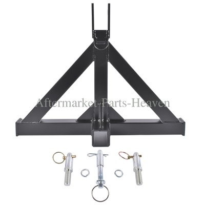 #ad 3 Point Trailer Hitch with 2quot; Receiver Quick Hitch for Category 1 Tractors Black $42.00