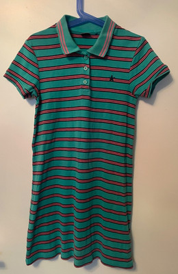 Shirtkleid Polokleid v. Next Gr. 134 gestreift türkis