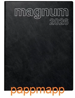RIDO-IDÉ Rido® MAGNUM Buchkalender 2026 schwarz Schaumfolie-Catana Timer Kalender Planer
