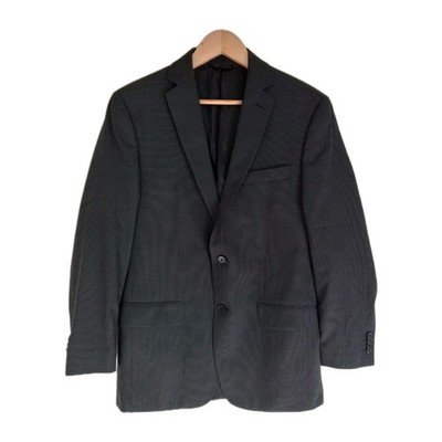 Marc Anthony Blazer Jacket Men's Size 38R Black White Polka Dot Two Buttons