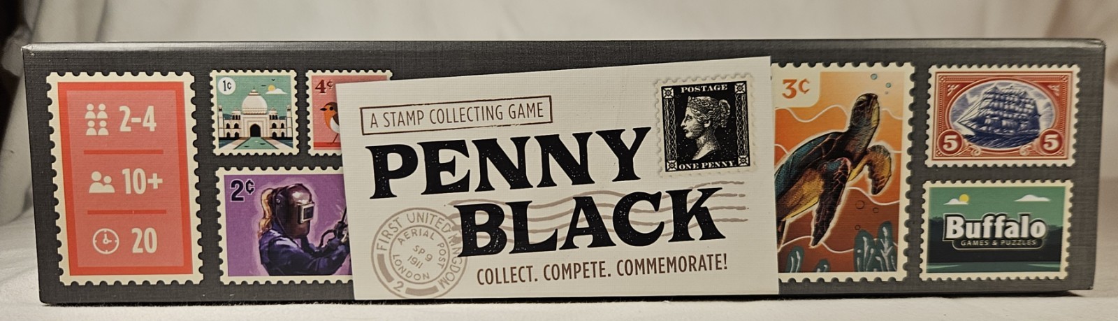 Penny Black Stamp Collecting Board Game - Buffalo Games - Complete - VGUC