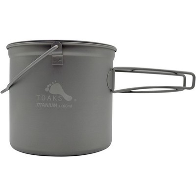 TOAKS Titanium 1100ml Pot with Bail Handle POT-1100-BH Outdoor Camping Cup Bowl