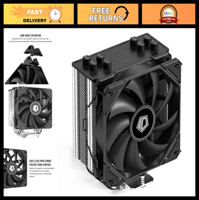 High-Performance CPU Cooler with 4 Heatpipes, 120mm PWM Fan for Intel & AMD