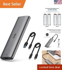 NVMe SATA SSD Enclosure, M.2 to USB Adapter Reader USB-C 3.2 Gen 2 For NVMe...