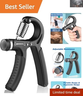 Versatile Forearm Strengthener: 11-132 Lbs Adjustable Grip Trainer for All Users
