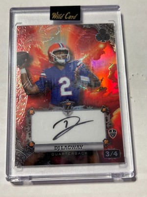 2024 Wild Card 7 Card Studs DJ Lagway 3/4 Flames Red Rookie Auto F3