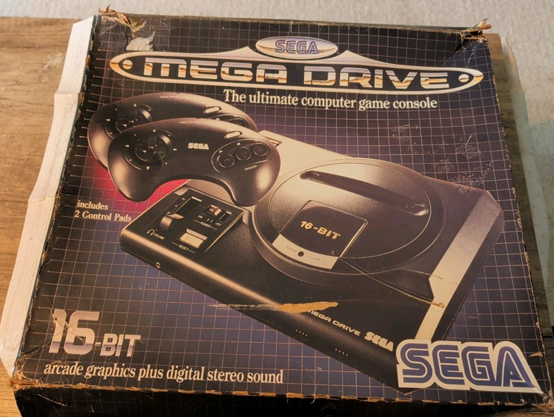Sega Mega Drive Console Model 1600-05 With Adaptor Pin Brocken