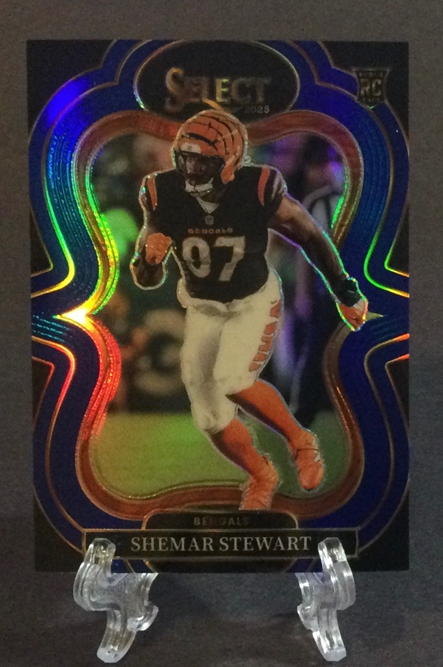 2025 Panini Select #359 Shemar Stewart Blue Prizm #/99 SP Cincinnati Bengals
