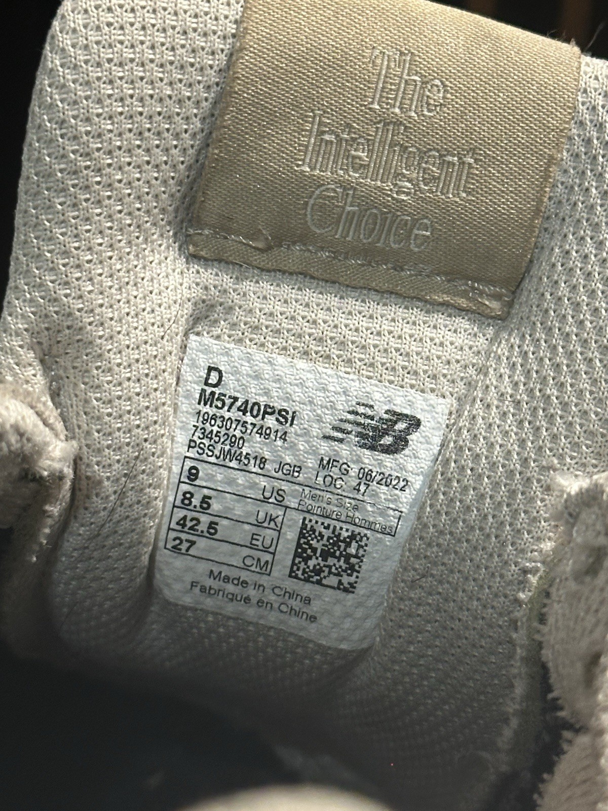 New Balance 57/40 Men's Size 9D Moonbeam Mindful Grey Sneakers M5740PSN thumbnail 6