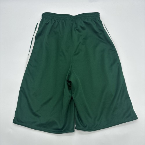Adidas Reversible Shorts Youth Boys L 13-14 Y Green Striped & White Logo.#30156 - Picture 9 of 15