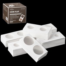 300Assorted Coin Holder 2X2 Cardboard Mylar Flip For Penny Nickel Dollar 6 Size