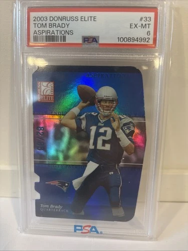 2003 Elite Tom Brady Aspirations PSA 6