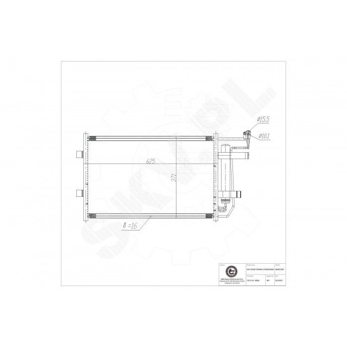 Condenseur climatisation pour Mazda 5 afin de réparer la ventilation C51361480A