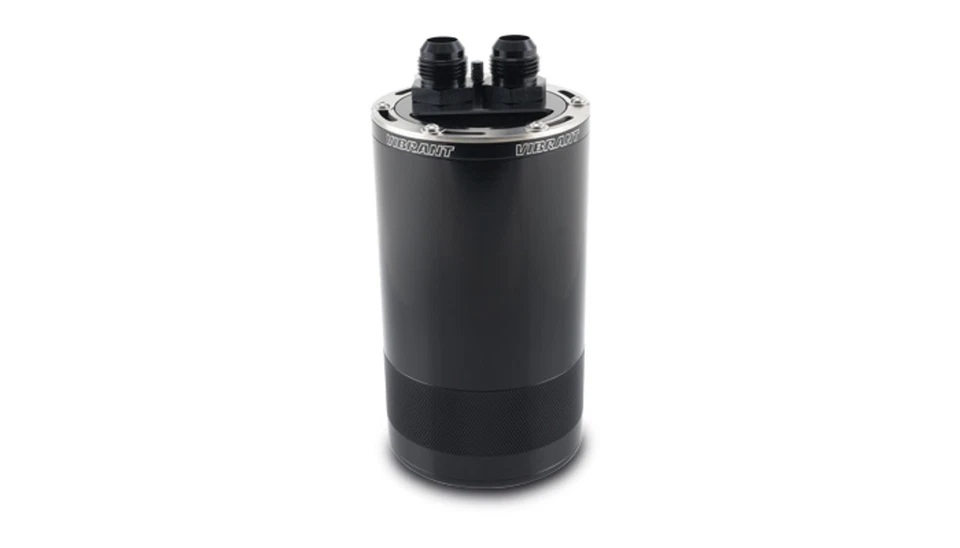 Vibrant 12761, One Black Aluminum Catch Can Assembly Medium (1.5L) 2-Port Perfor - Image 2 of 4