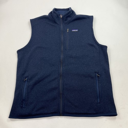 Patagonia Better Suéter Azul Polar Chaleco Cremallera Completa Para Hombres Talla XXL Aire Libre Senderismo