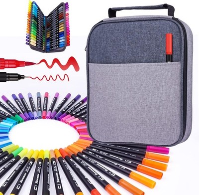 Markers for Adult Coloring Book, 72 Colors Art Markers Set Dual Tip Brush Pen...