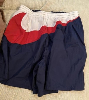 Vintage Nike Big Rear Swoosh Swim Suit Mesh Brief Men s Large Red White Blue