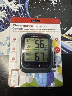 ThermoPro TP359W Smart Bluetooth Hygrometer Thermometer App Alert 260ft Range