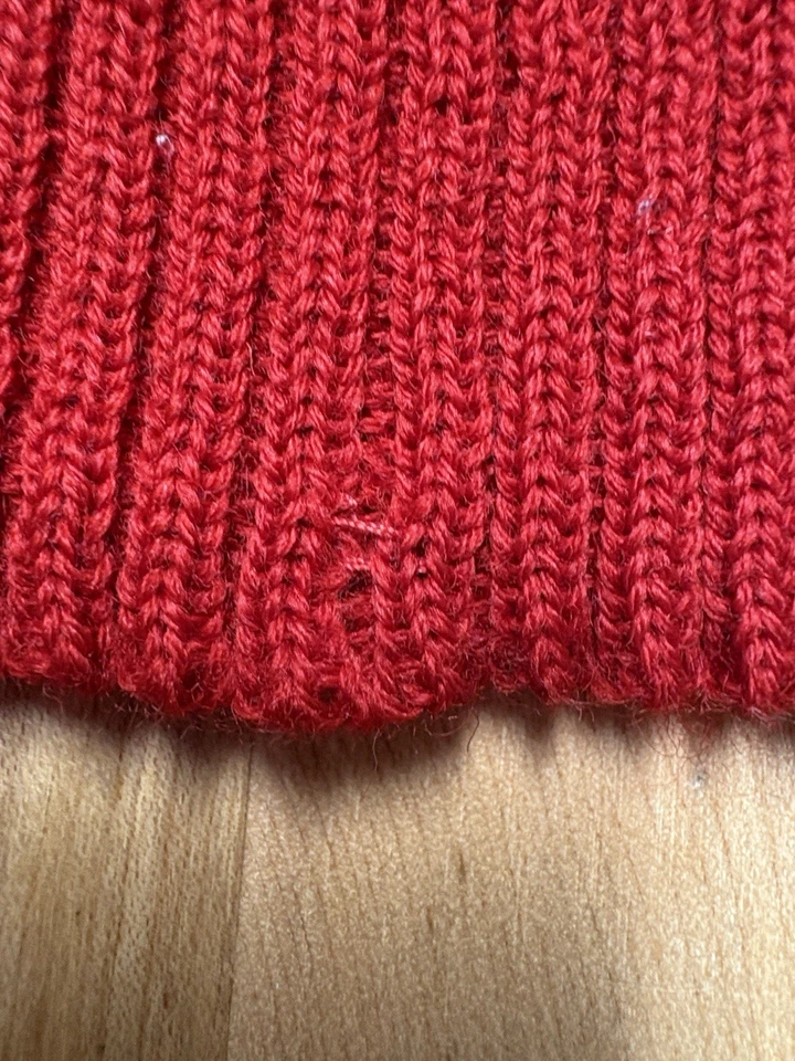 Vintage Pendleton Red V Neck 100% Virgin Wool Sweater. - Image 2 of 4