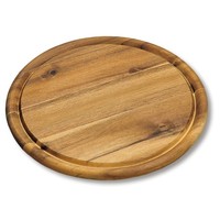 Kesper Vesperteller Fleischteller Mit Saftrille Ø 25X1,5 Cm Akazie Natur 28442