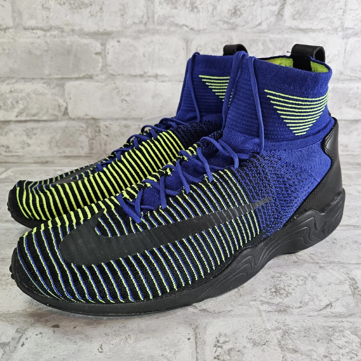 Nike Zoom Mercurial 11 Flyknit Black Deep Royal Blue for 