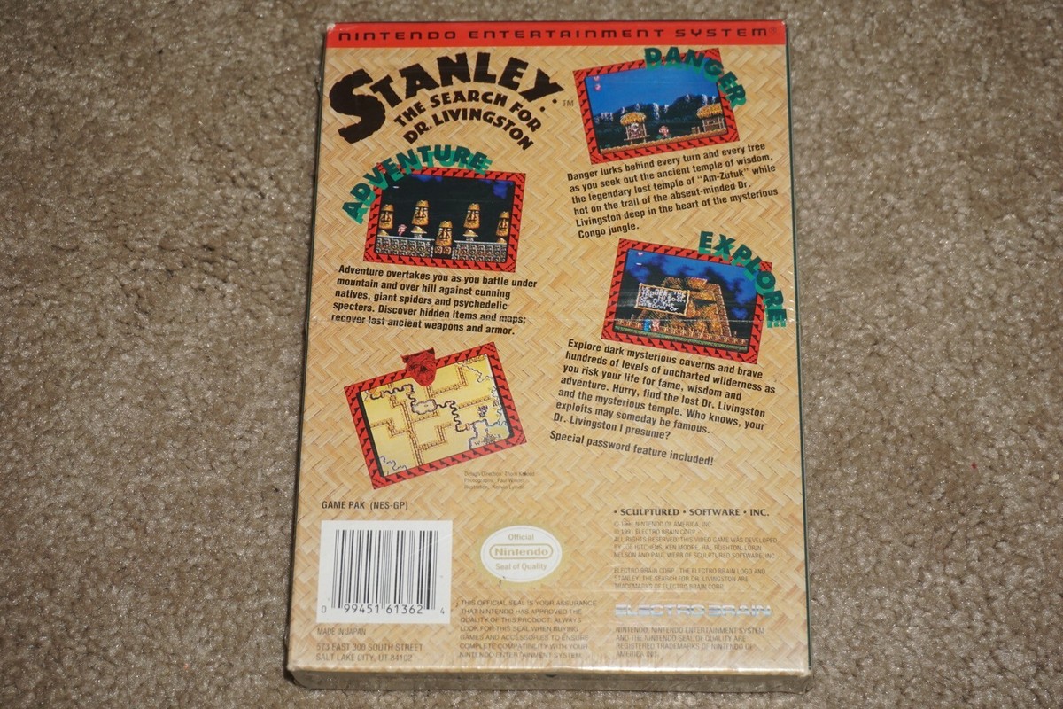 Stanley Search For Dr Livingston (Nintendo NES) NEW Factory Stanley Search For Dr Livingston (Nintendo NES) NEW Factory