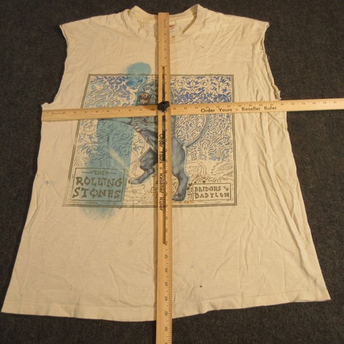 Vintage 1997 Rolling Stones Bridges of Babylon Tour T-Shirt XL Thrashed Distressed - Bild 2 von 12