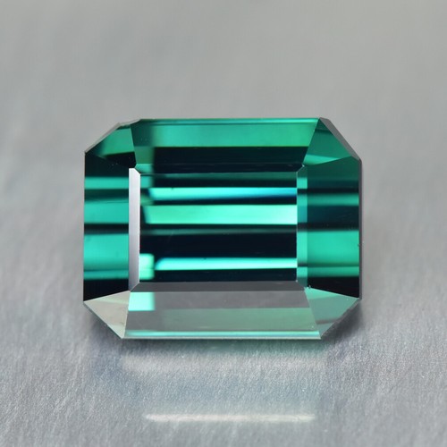 7.45Ct Octagan Cut Eye-catching Lustrous Unheated Indicolite Blue Tourmaline - Picture 2 of 3