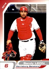 2012 Harrisburg Senators Grandstand #13 Sandy Leon Maracaibo Venezuela VZ Card