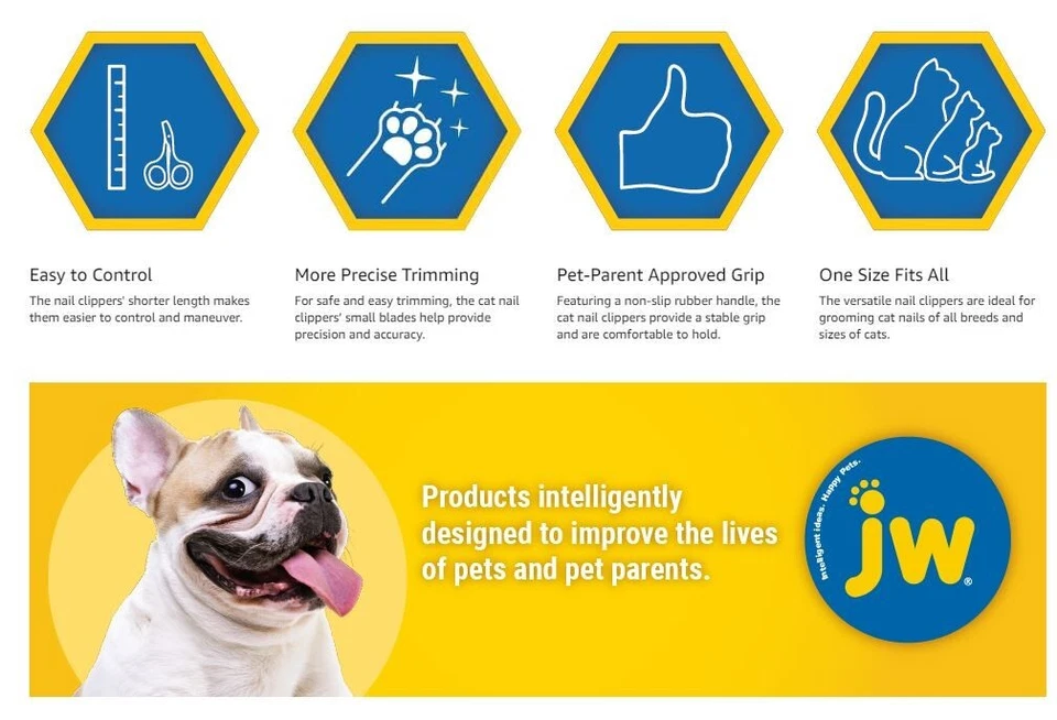 JW Pet NOVO cabo antiderrapante de aderência macia tamanho único serve para todos os cortadores de unhas de cachorro gato - Imagem 4 de 4