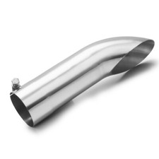 Exhaust Tip 3 Inlet 3 Outlet 12 Long Stainless Steel Turn Down Black Tailpipe