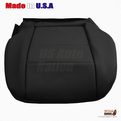 Black Vinyl Driver Bottom Seat Cover For 2008-2014 Mercedes C250 C300 C350 - Direct Replacement