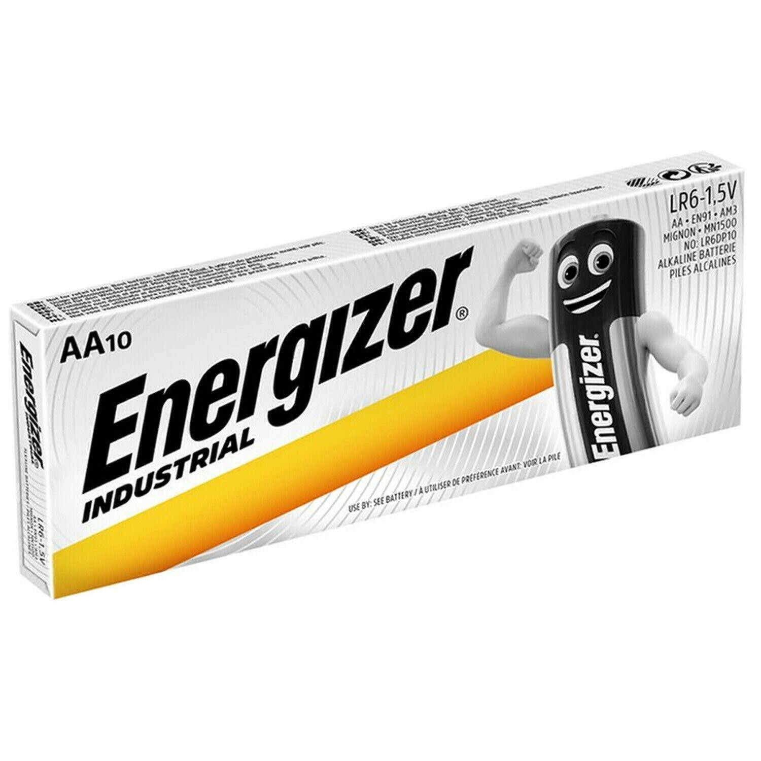 Energizer AA 10x Batteries INDUSTRIAL ALKALINE LR03 LR6