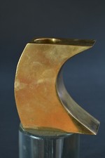 1970 MONIQUE GERBER MODERNISTE BRONZE Kerzenhalter Vintage Design, Gold