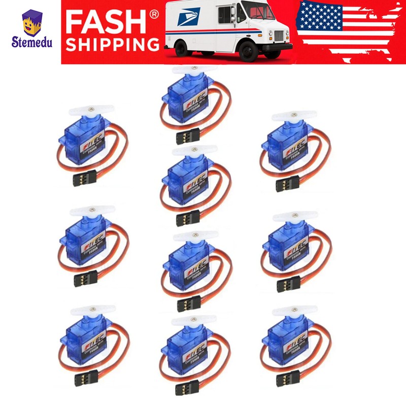 10PCS Feetech FS90R RC Servo 360 Degree Continuous Rotation Micro Motor 4.8-6V