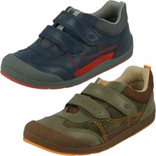 Image of Infant Boys Startrite Casual Bug Detailed Hook & Loop Leather Shoes Tickle