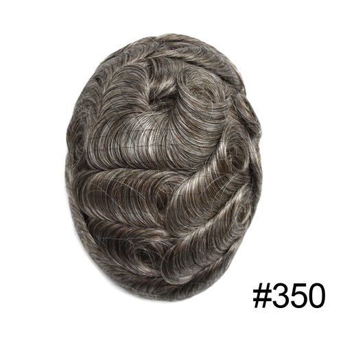 Mens Toupee Human Hair Systems Full Poly Thin Skin Hair Piece Replacement System - Picture 105 of 159