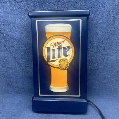 【ジャンク】80&#39;s Miller Lite Beer ライトサイン 看板 ジャンク】80's Miller Lite Beer ライトサイン 看板