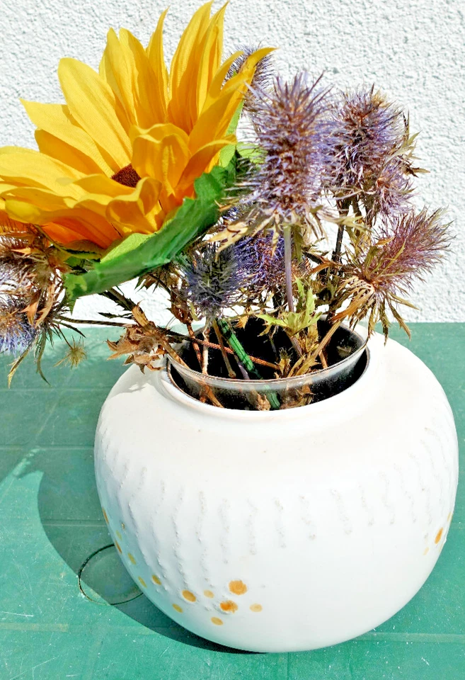 BLUMEN- VASE- KUGEL- VASE- RUND- MATT-