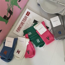 5Pack Casual Classic Soft Calf Fanshion Multicolor Sport Women Crew Cotton Socks
