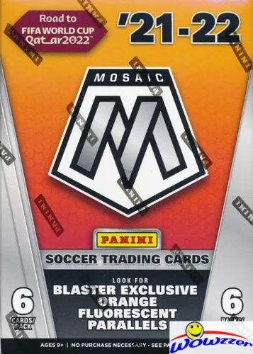 2021/22 Panini Mosaic Road to FIFA World Cup Soccer EXCLUSIVE Sealed Blaster Box