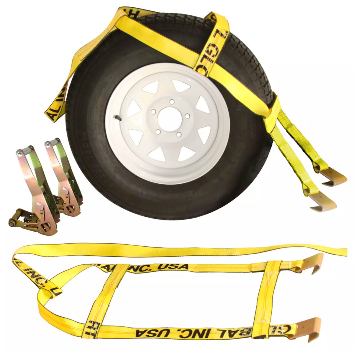 Demco Tow Dolly Wheel Basket Straps With 2