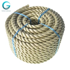3/4 Inch × 100 Feet PP Manila Rope 3 Strand Twisted Wear Resistant  Rope